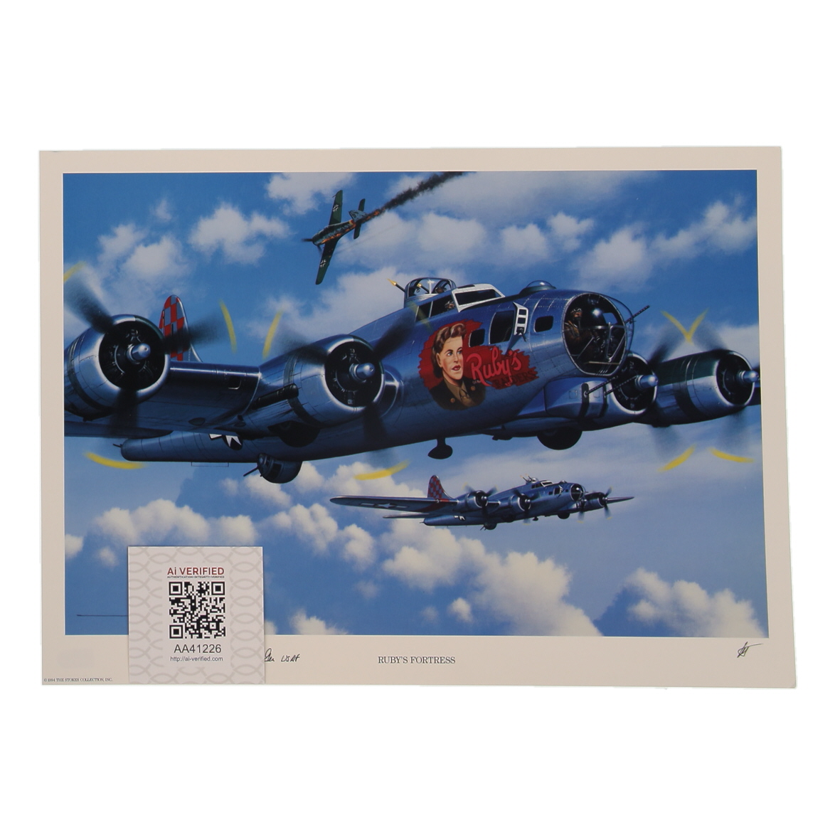 Carl D. Peterson Signed Stan Stokes "Ruby's Fortress" Lithograph Inscribed "Maj Gen USAF" (AIV) at PristineAuction.com Carl D. Peterson Signed Stan Stokes "Ruby's Fortress" Lithograph Inscribed "Maj Gen USAF" (AIV) at PristineAuction.com