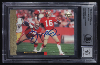 Joe Montana Signed 1995 Upper Deck Joe Montana Box Set Heroic Comeback #13 (BGS | Autograph Graded BGS 10) at PristineAuction.com