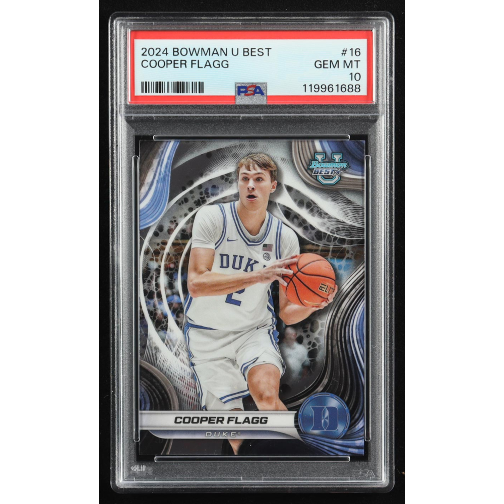 Cooper Flagg 2024-25 Bowman's Best University #16 RC (PSA 10) at PristineAuction.com