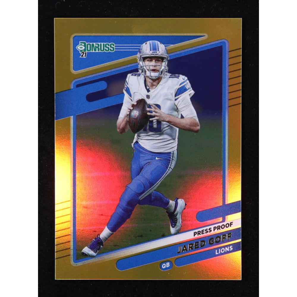 Jared Goff 2021 Donruss Press Proof Premium #170 at PristineAuction.com