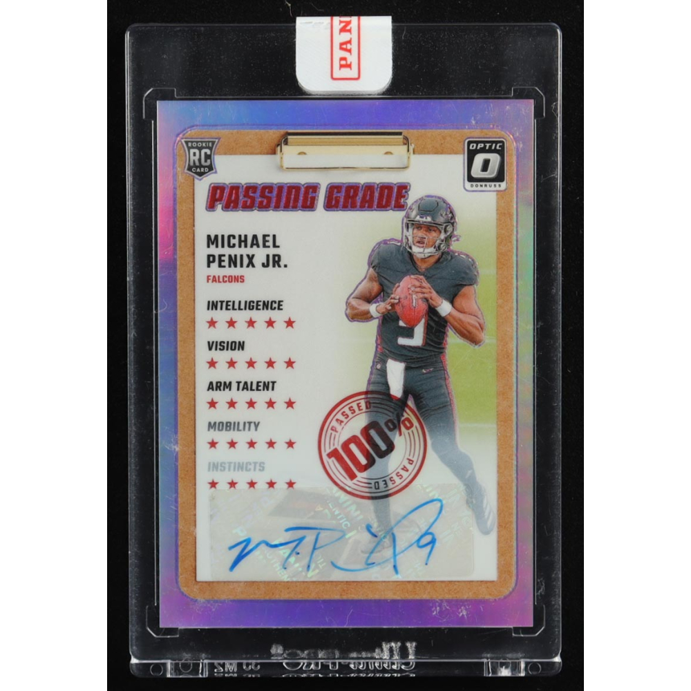 Michael Penix Jr. 2024 Donruss Optic Passing Grade Autographs #5 #73/99 RC at PristineAuction.com