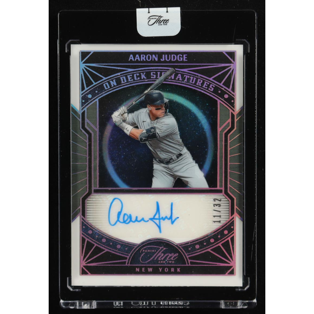 Aaron Judge 2024 Panini Three and Two On-Deck Signatures #9 #11/32 at PristineAuction.com