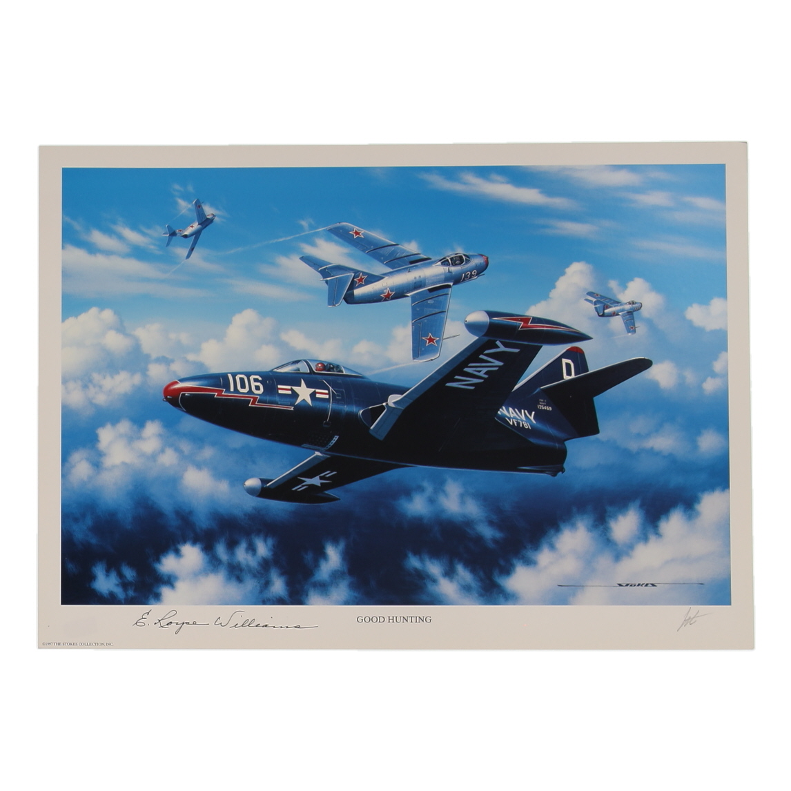 Royce Williams Signed Stan Stokes "Good Hunting" Lithograph (AIV) at PristineAuction.com Royce Williams Signed Stan Stokes "Good Hunting" Lithograph (AIV) at PristineAuction.com