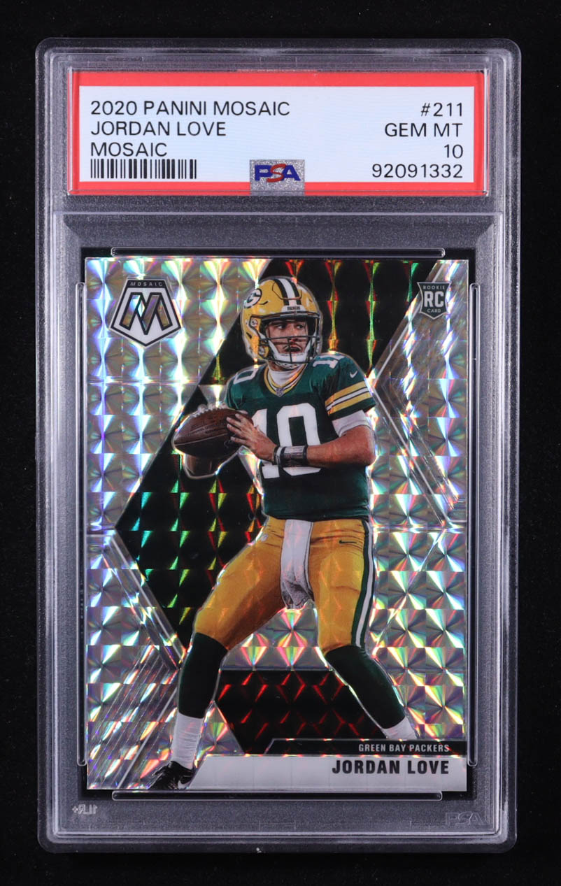 Jordan Love 2020 Panini Mosaic Mosaic #211 RC (PSA 10) at PristineAuction.com Jordan Love 2020 Panini Mosaic Mosaic #211 RC (PSA 10) at PristineAuction.com