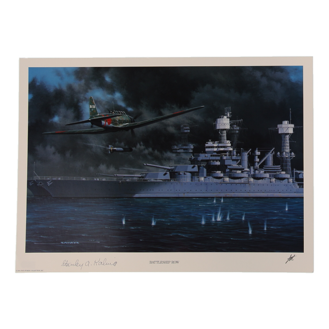 Stanley Kalina Signed Stan Stokes "Battleship Row" Lithograph (AIV) at PristineAuction.com Stanley Kalina Signed Stan Stokes "Battleship Row" Lithograph (AIV) at PristineAuction.com