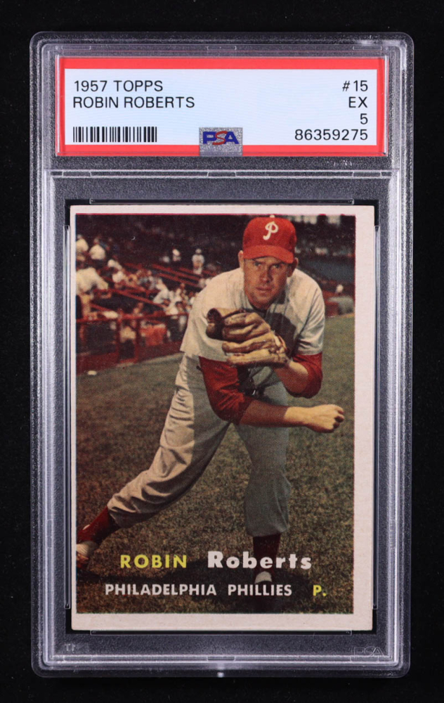 Robin Roberts 1957 Topps #15 (PSA 5)
