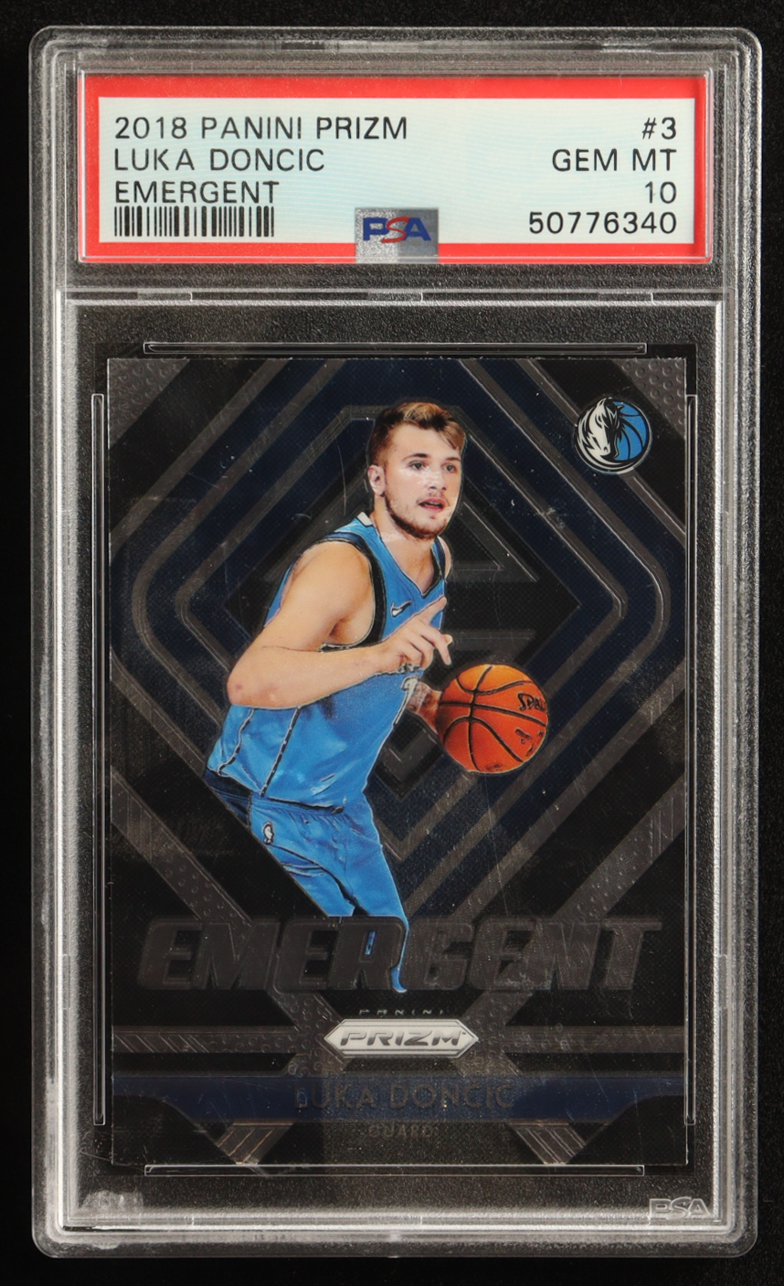 Luka Doncic 2018-19 Panini Prizm Emergent #3 (PSA 10) at PristineAuction.com Luka Doncic 2018-19 Panini Prizm Emergent #3 (PSA 10) at PristineAuction.com