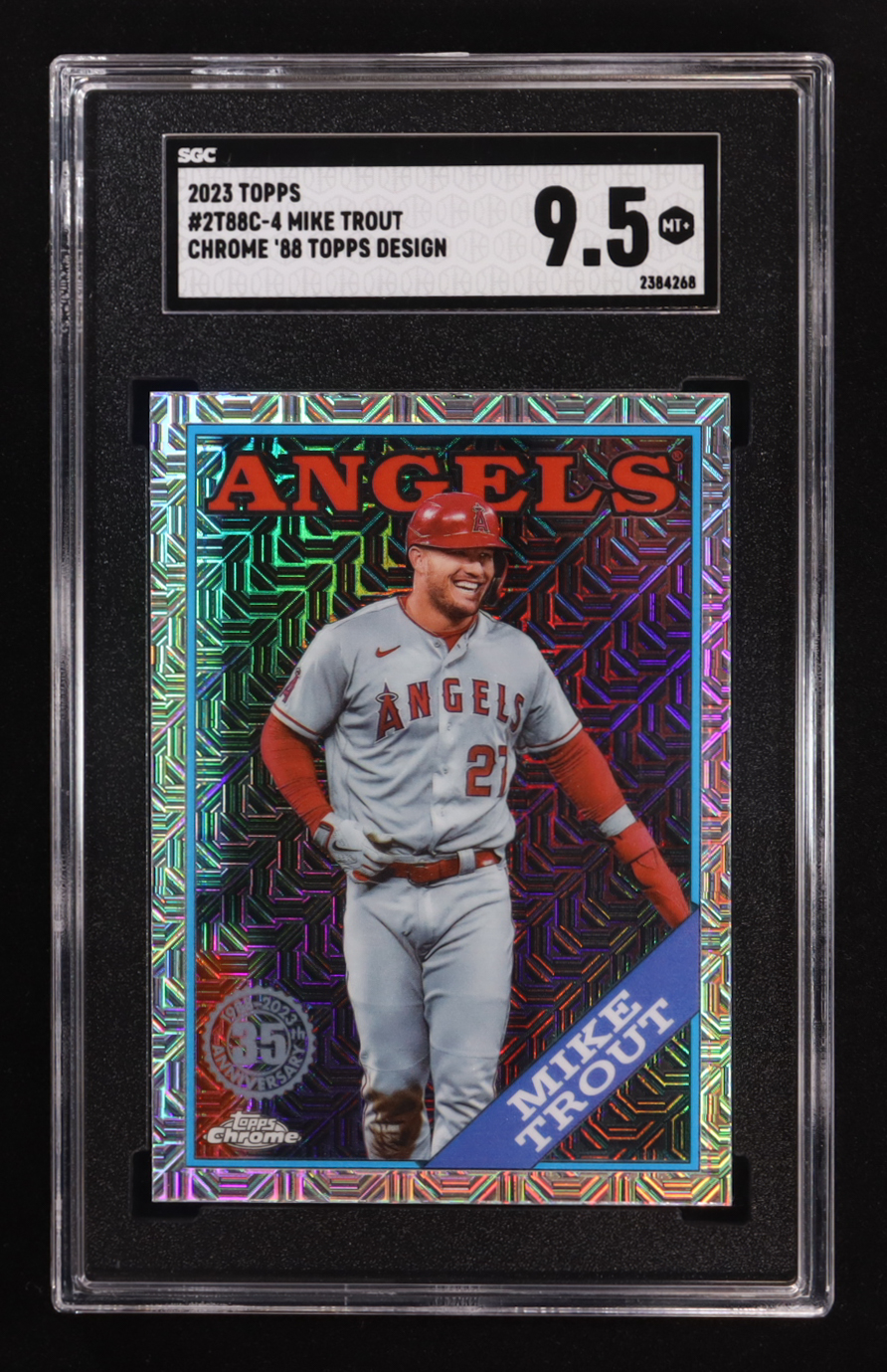 Mike Trout 2023 Topps '88 Topps Silver Pack Chrome Series 2 #2T88C4 (SGC 9.5) at PristineAuction.com Mike Trout 2023 Topps '88 Topps Silver Pack Chrome Series 2 #2T88C4 (SGC 9.5) at PristineAuction.com
