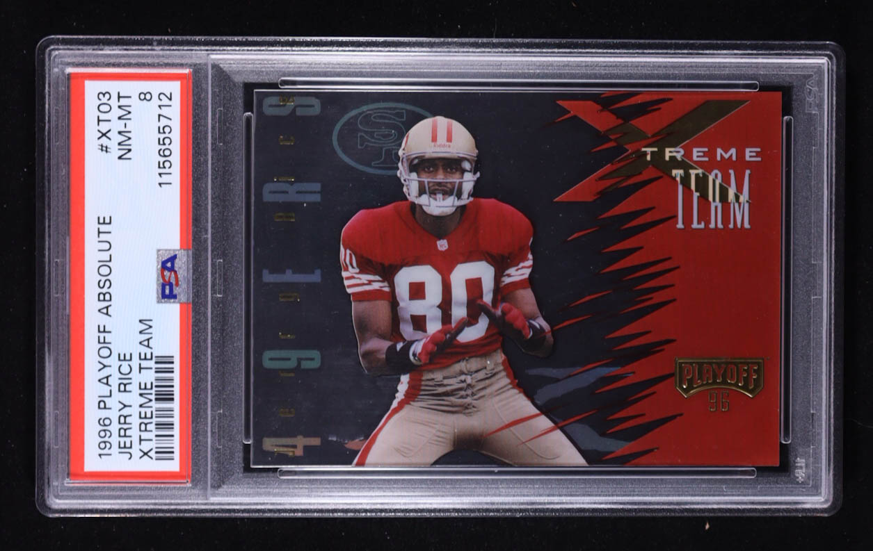 Jerry Rice 1996 Playoff Absolute Xtreme Team #XT-03 (PSA 8) at PristineAuction.com Jerry Rice 1996 Playoff Absolute Xtreme Team #XT-03 (PSA 8) at PristineAuction.com