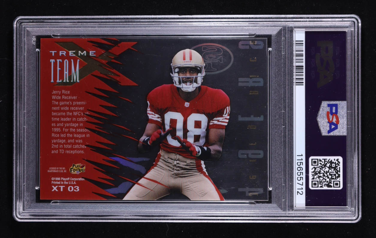 Jerry Rice 1996 Playoff Absolute Xtreme Team #XT-03 (PSA 8) at PristineAuction.com Jerry Rice 1996 Playoff Absolute Xtreme Team #XT-03 (PSA 8) at PristineAuction.com