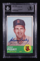 Johnny Pesky Signed 1963 Topps #343 (BGS Encapsulated) at PristineAuction.com