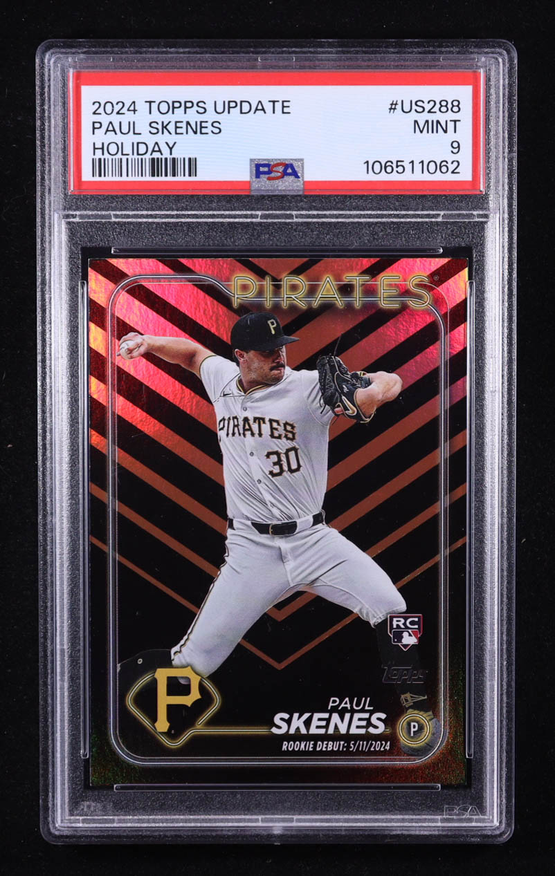 Paul Skenes 2024 Topps Update Halloween Orange and Black Foil #US288 RC (PSA 9) at PristineAuction.com Paul Skenes 2024 Topps Update Halloween Orange and Black Foil #US288 RC (PSA 9) at PristineAuction.com