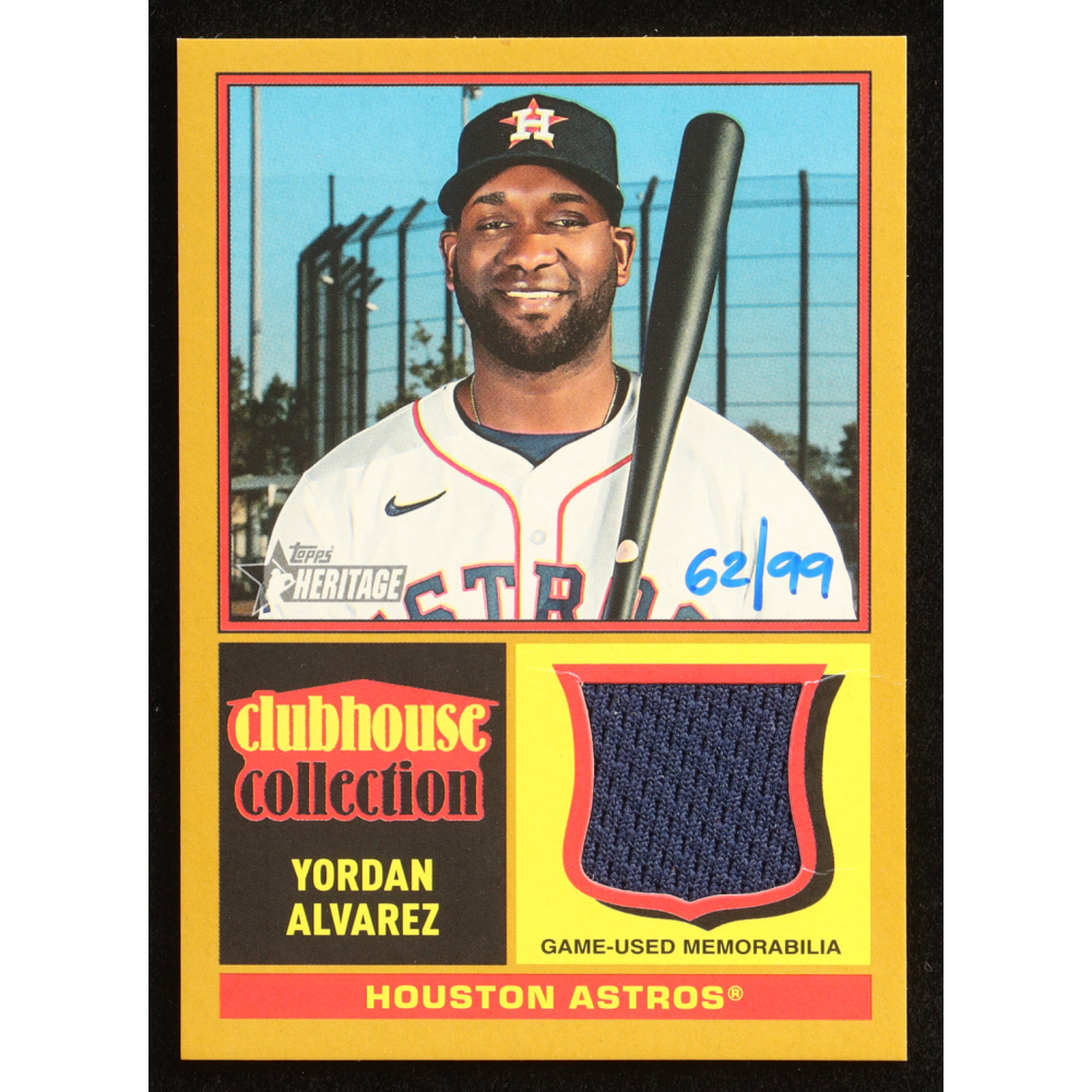 Yordan Alvarez 2025 Topps Heritage Clubhouse Collection Relics #CCRYA #62/99 at PristineAuction.com