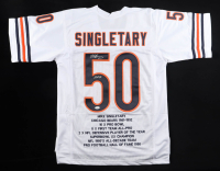 Mike Singletary Signed Career Highlight Stat Jersey Inscribed "HOF 98" (JSA) at PristineAuction.com