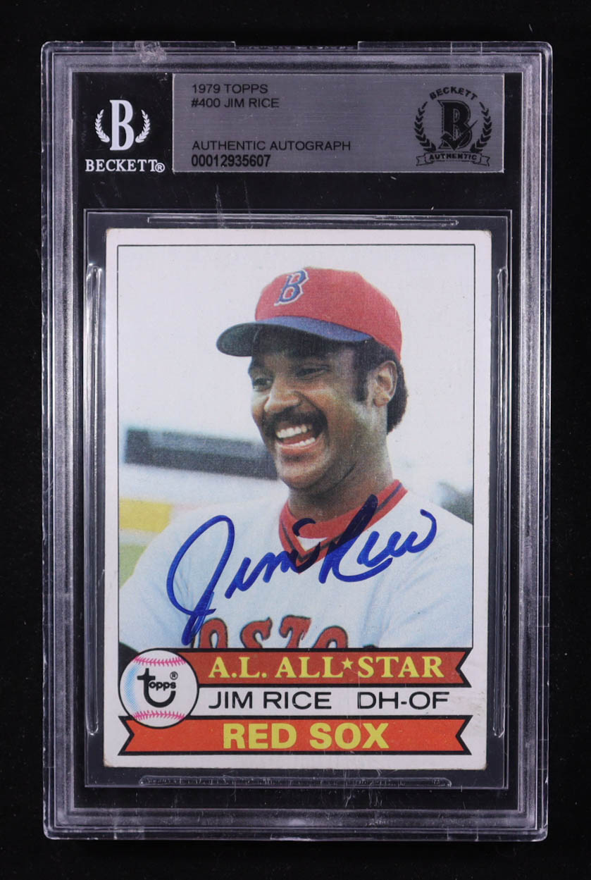 Jim Rice Signed 1979 Topps #400 (BGS Encapsulated) at PristineAuction.com Jim Rice Signed 1979 Topps #400 (BGS Encapsulated) at PristineAuction.com