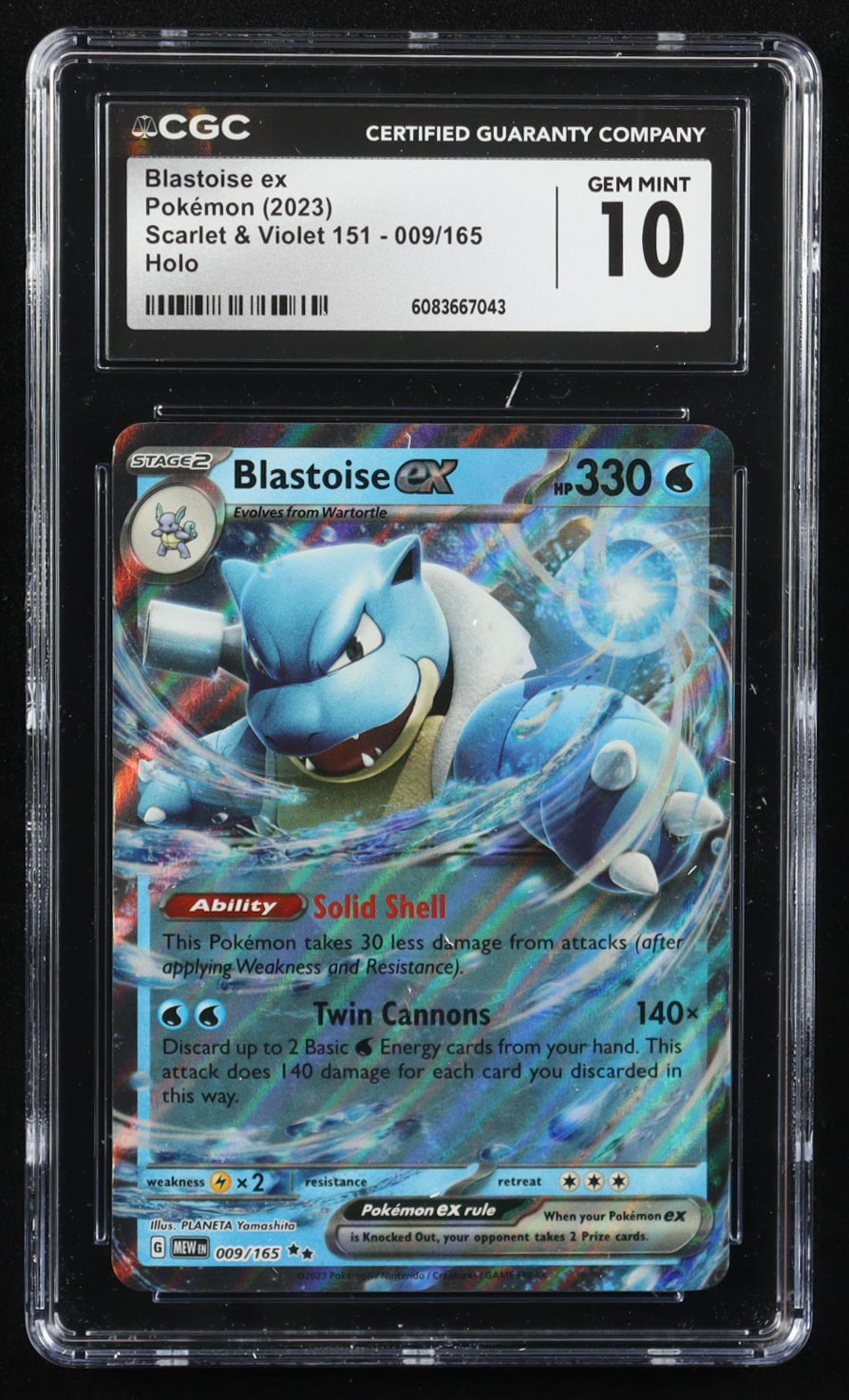 Blastoise ex 2023 Pokemon Scarlet & Violet 151 #009 (CGC 10) at PristineAuction.com Blastoise ex 2023 Pokemon Scarlet & Violet 151 #009 (CGC 10) at PristineAuction.com