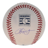 Chipper Jones Signed OML Hall of Fame Logo Baseball (MLB & Fanatics) at PristineAuction.com