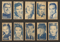 1947 Turf Cigarettes Film Stars Complete Trading Card Set With (50) Cards with Frank Sinatra #16, Ronald Reagan #27, Bing Crosby #41, Judy Garland #3 at PristineAuction.com