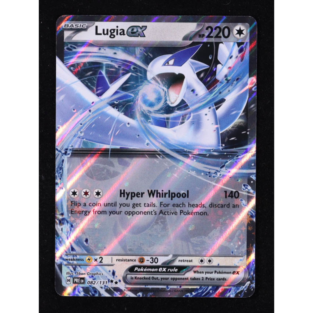 Lugia Ex 2025 Pokemon Prismatic Evolutions #82 Holo at PristineAuction.com