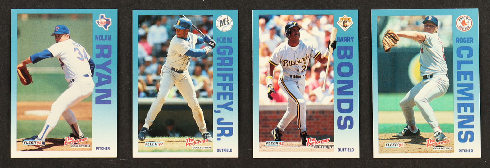 1992 Fleer 7 Eleven Citgo The Performer Collection Baseball Complete Set of (24) Cards with Nolan Ryan #1, Barry Bonds #23, Ken Griffey Jr. #4, Roger Clemens #6 at PristineAuction.com 1992 Fleer 7 Eleven Citgo The Performer Collection Baseball Complete Set of (24) Cards with Nolan Ryan #1, Barry Bonds #23, Ken Griffey Jr. #4, Roger Clemens #6 at PristineAuction.com
