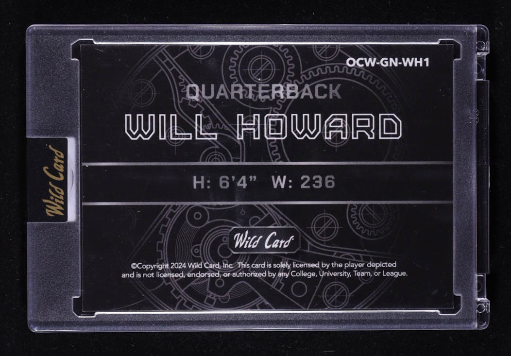 Will Howard 2024 Wild Card QB1 On The Clock #OCW-GN-WH1 RC #8/15 at PristineAuction.com Will Howard 2024 Wild Card QB1 On The Clock #OCW-GN-WH1 RC #8/15 at PristineAuction.com