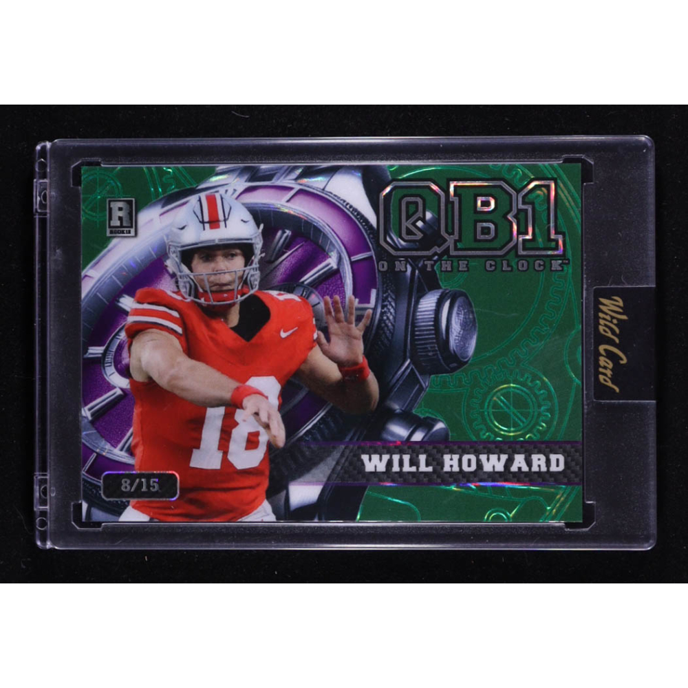 Will Howard 2024 Wild Card QB1 On The Clock #OCW-GN-WH1 RC #8/15 at PristineAuction.com
