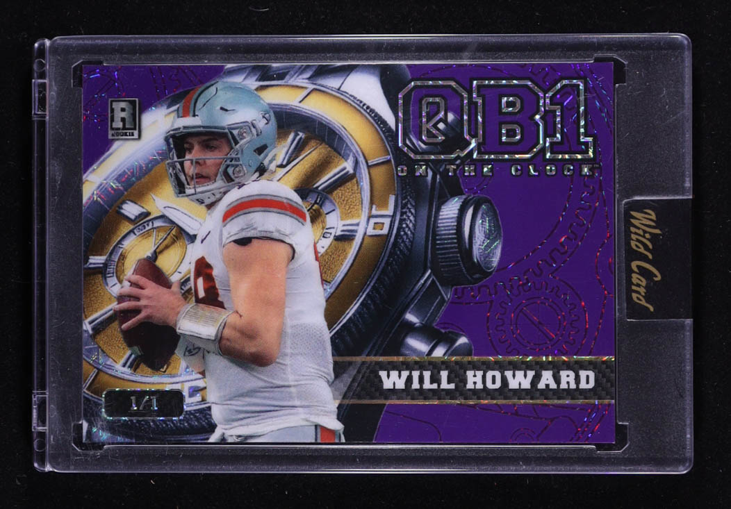 Will Howard 2024 Wild Card QB1 On The Clock #OCW-PL-WH2 RC #1/1 at PristineAuction.com Will Howard 2024 Wild Card QB1 On The Clock #OCW-PL-WH2 RC #1/1 at PristineAuction.com