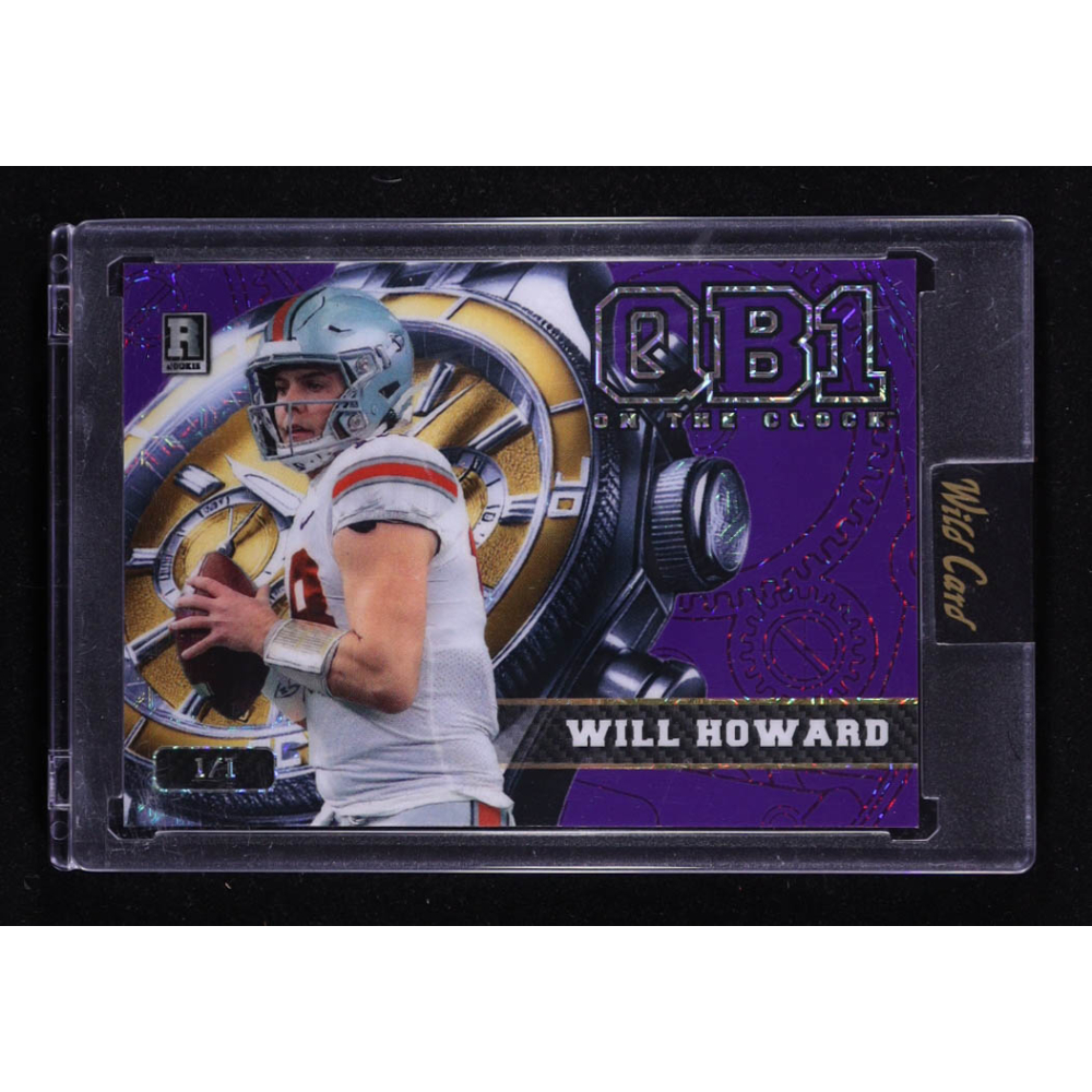Will Howard 2024 Wild Card QB1 On The Clock #OCW-PL-WH2 RC #1/1 at PristineAuction.com