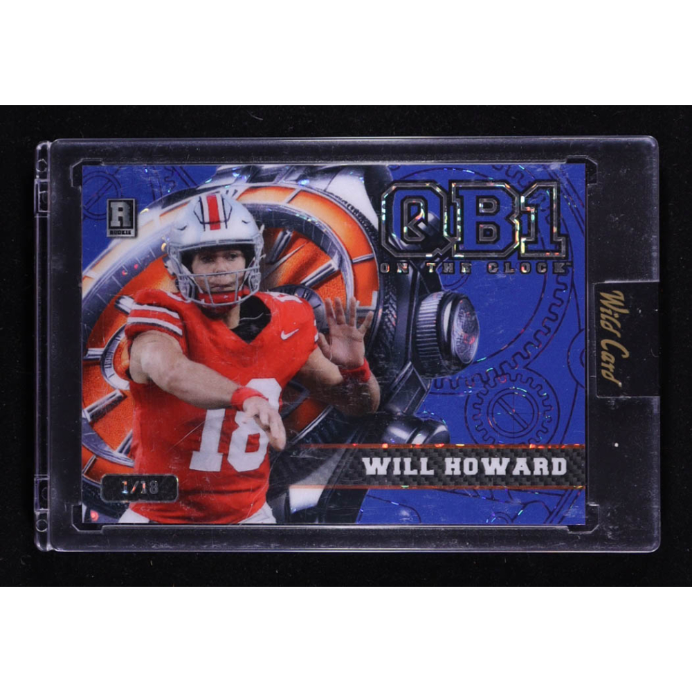 Will Howard 2024 Wild Card QB1 On The Clock #OCW-BL-WH1 RC #1/18 at PristineAuction.com