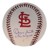 Ozzie Smith Signed OML Cardinals Logo Baseball Inscribed "The Wizard" (MLB & Fanatics) at PristineAuction.com