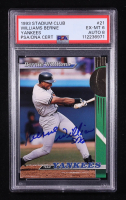 Bernie Williams Signed 1993 Yankees Stadium Club #21 Inscribed "SDG" (PSA 6) at PristineAuction.com