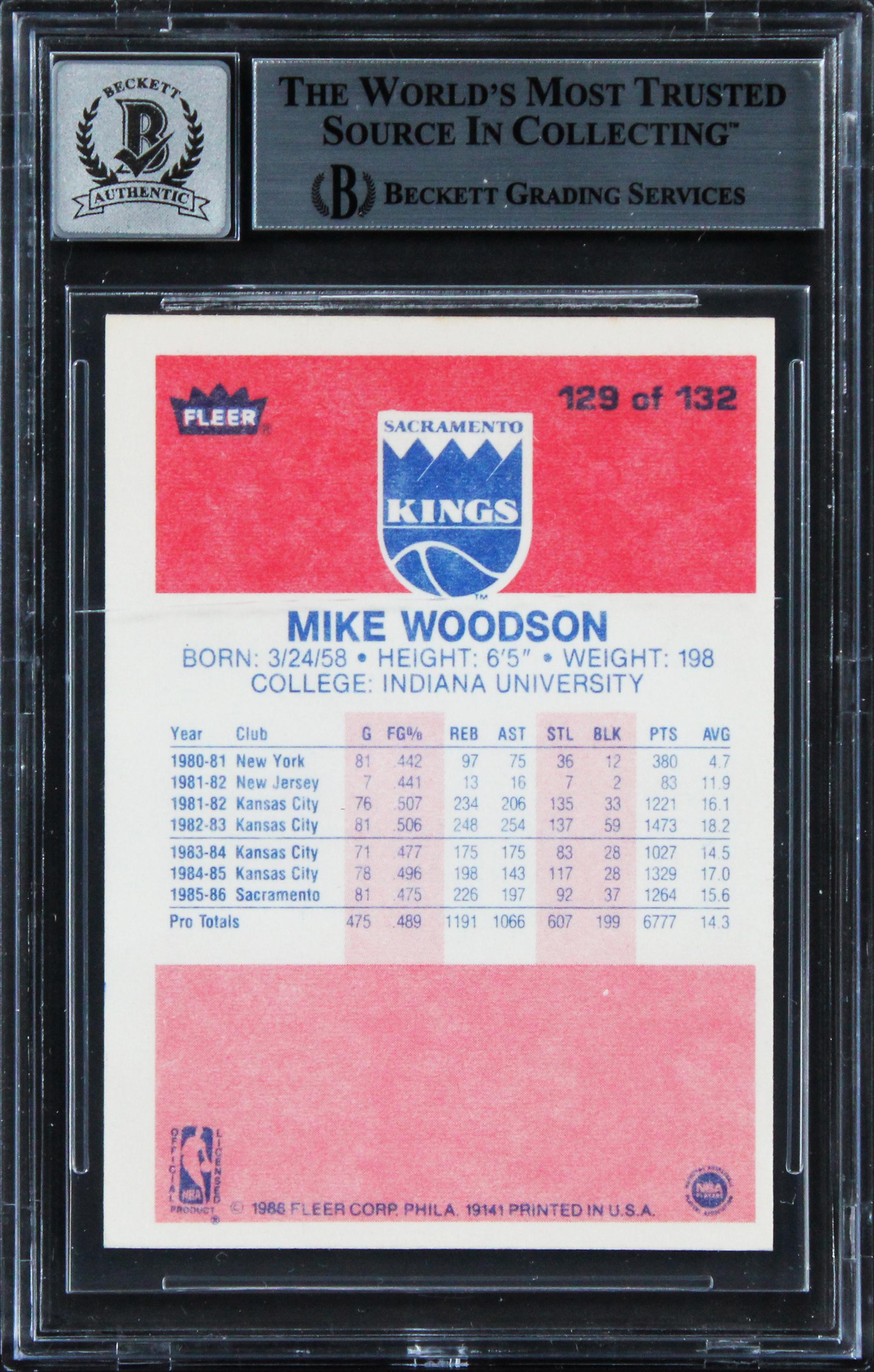 Mike Woodson Signed 1986 Fleer #129 (BGS | Auto Grade 10) at PristineAuction.com Mike Woodson Signed 1986 Fleer #129 (BGS | Auto Grade 10) at PristineAuction.com