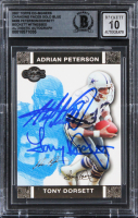 Peterson & Dorsett Signed 2007 Topps Co-Signers CF GB #48B (BGS | Auto Grade 10) at PristineAuction.com