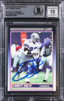 Emmitt Smith Signed 1990 Score Supplemental #101T RC (BGS | Auto Grade 10) at PristineAuction.com