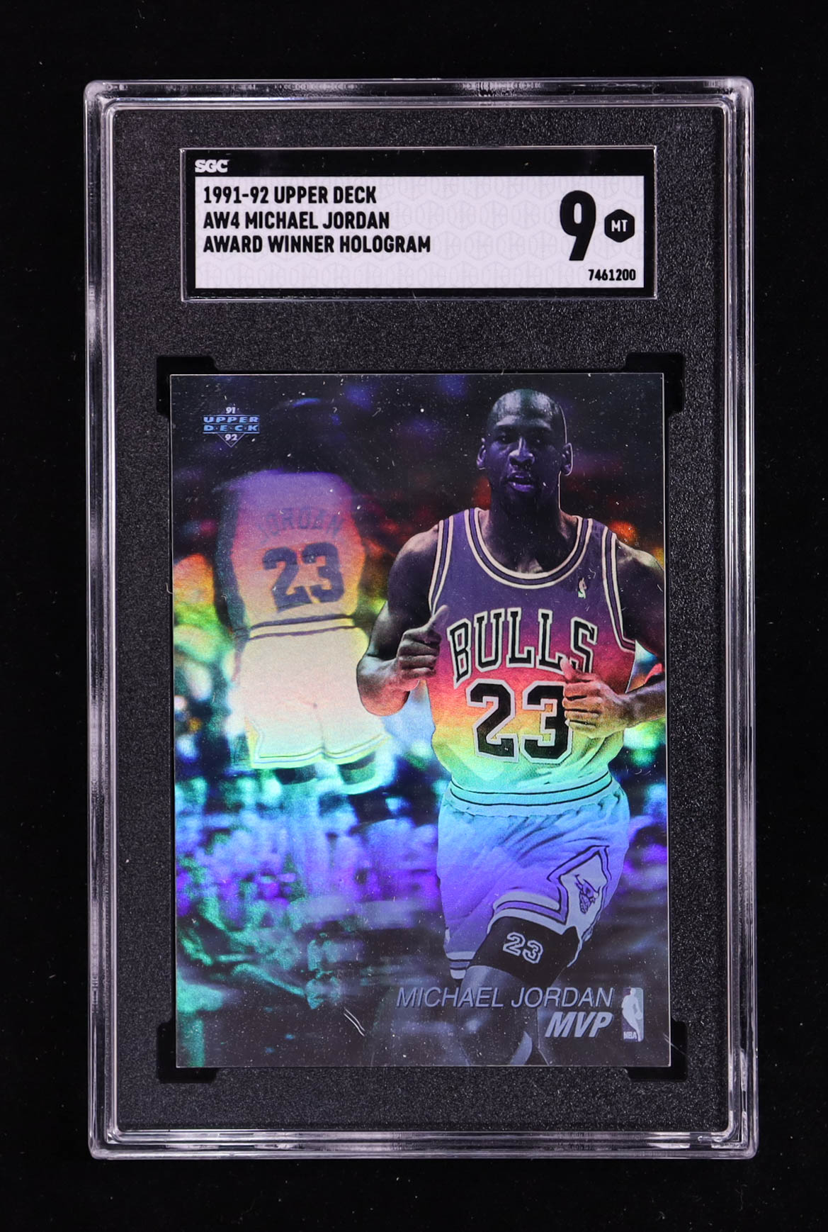 Michael Jordan 1991-92 Upper Deck Award Winner Holograms #AW4 / MVP (SGC 9) at PristineAuction.com Michael Jordan 1991-92 Upper Deck Award Winner Holograms #AW4 / MVP (SGC 9) at PristineAuction.com