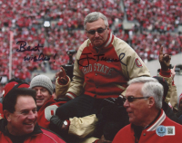 Jim Tressel Signed Ohio State Buckeyes 8x10 Photo Inscribed "Best Wishes!" (Beckett) at PristineAuction.com