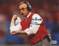 Jim Tressel Signed Ohio State Buckeyes 8x10 Photo Inscribed "Go Bucks!" (Beckett) at PristineAuction.com
