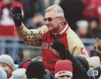 Jim Tressel Signed Ohio State Buckeyes 8x10 Photo Inscribed "Go Bucks!" (Beckett) at PristineAuction.com