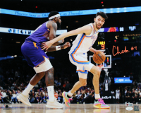 Chet Holmgren Signed Thunder 16x20 Photo (JSA) at PristineAuction.com