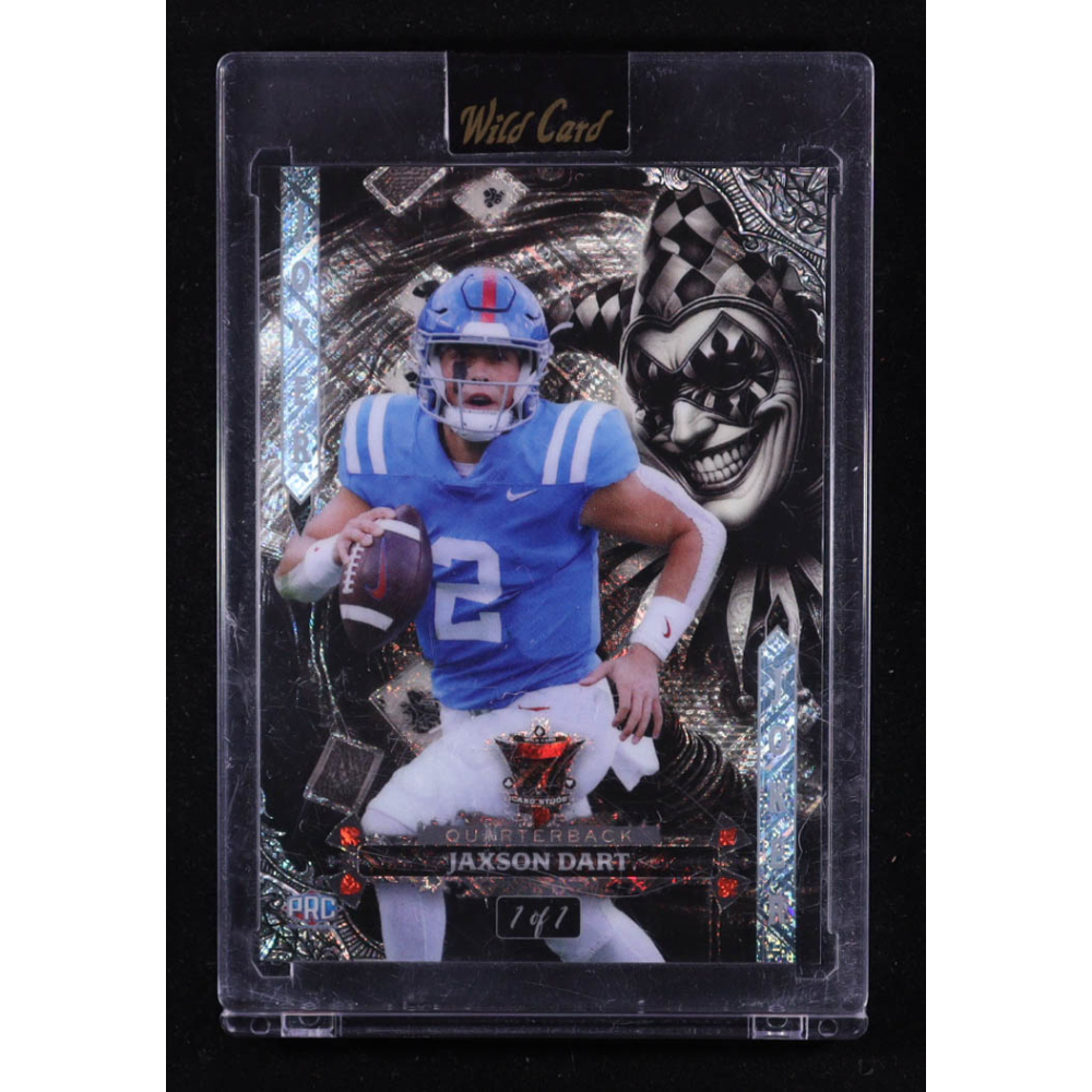 Jaxson Dart 2024 Wild Card 7 Card Studs Joker #7JW-JD RC #1/1 at PristineAuction.com