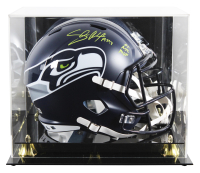 Shaun Alexander Signed Seahawks Full-Size Speed Helmet Inscribed "05 NFL MVP" with Display Case (Beckett) at PristineAuction.com