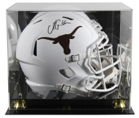 Matthew Golden Signed Texas Longhorns Full-Size Speed Helmet with Display Case (Beckett) at PristineAuction.com