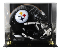 Rocky Bleier Signed Steelers Full-Size Speed Helmet Inscribed "US Army 68-70", "Purple Heart", & "Bronze Star" with Display Case (Beckett) at PristineAuction.com