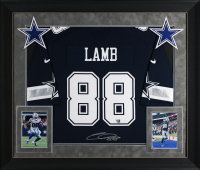 CeeDee Lamb Signed Custom Framed Jersey Display (Fanatics) at PristineAuction.com