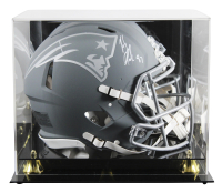 Rob Gronkowski Signed Patriots Full-Size Authentic On-Field Slate Alternate Speed Helmet with Display Case (Beckett) at PristineAuction.com