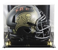 Rob Gronkowski Signed Buccaneers Full-Size Authentic On-Field Salute to Service Alternate Speed Helmet with Display Case (Beckett) at PristineAuction.com