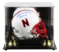 Ahman Green Signed Nebraska Cornhuskers VSR4 Mini Helmet Inscribed "HOF 12" with Display Case (Beckett) at PristineAuction.com