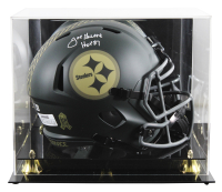 Joe Greene Signed Steelers Full-Size Salute to Service Alternate Speed Helmet Inscribed "HOF 87" with Display Case (Beckett) at PristineAuction.com