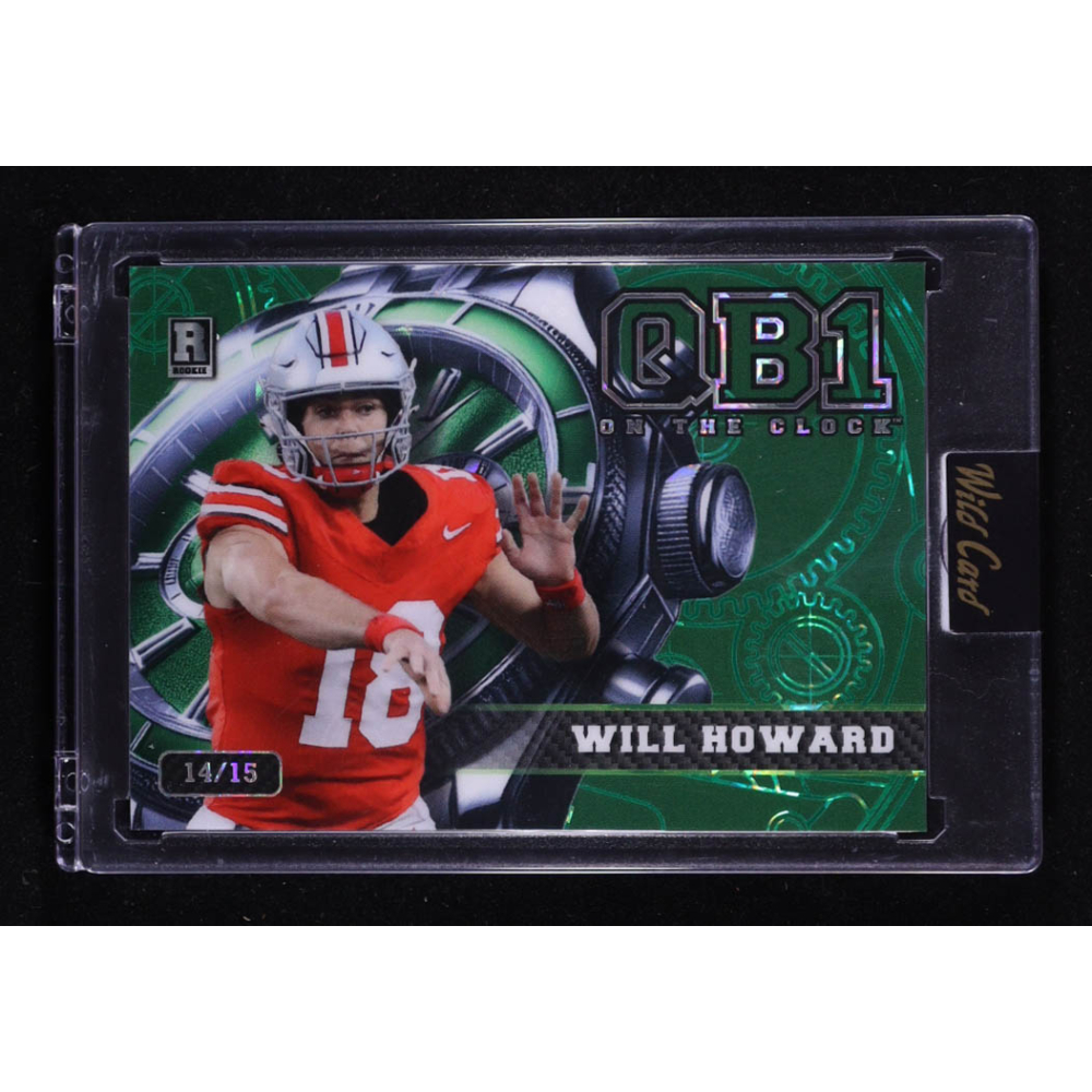 Will Howard 2024 Wild Card QB1 On The Clock #OCW-GN-WH1 RC #14/15 at PristineAuction.com
