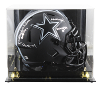 Randy White Signed Cowboys Full-Size Eclipse Alternate Speed Helmet Inscribed "HOF 94", "Manster", "CoMVP SB XII" & "ROH 94" with Display Case (Beckett) at PristineAuction.com